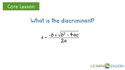 Identifying Real and Complex Roots of Quadratic Equations Instructional Video