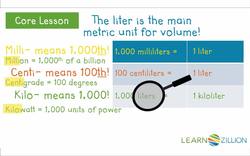 Compare and Convert Metric Units of Volume Instructional Video