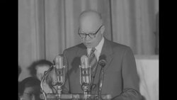 President Dwight Eisenhower gives speech to national assembly of United Church Women in Atlantic City, NJ News Clip