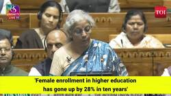 Budget 2024: Female enrollment in higher education has gone up by 28% in ten years, says Nirmala Sitharaman News Clip