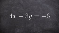 Graphing a linear equation in standard form by converting to slope intercept form Instructional Video