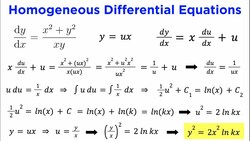 Homogeneous Differential Equations and Bernoulli Differential Equations Instructional Video