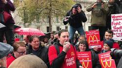 McDonald's protest reaches Westminster News Clip