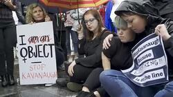 ANTI–Brett Kavanaugh – Multiple arrested for civil disobedience on day of Kavanaugh/Ford hearing Stock Footage