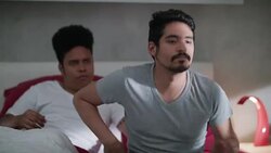 Gay People Having Problems And Conflict In Bed At Home Stock Footage