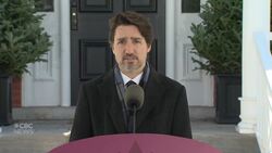 Trudeau questioned about banning assault rifles and relaxing distancing rules for funerals News Clip