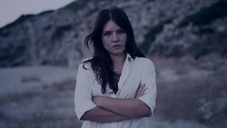 The couple that argues together stays together. Angry woman screaming at camera Stock Footage