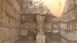 Temple of Medinet Habu. Egypt, Luxor. Stock Footage