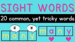 Sight Words: 20 common, yet tricky words Instructional Video