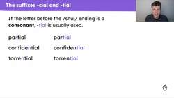 The suffixes -cial and -tial Instructional Video