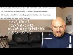 Student asks: Find the range of a quadratic equation on an interval Instructional Video