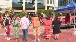 Jingle dancers, drummers perform outside Moncton city hall on National Day for Truth and Reconciliation News Clip