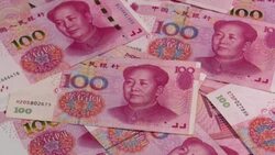 CLEAN : STOCKSHOTS: Chinese official currency, the Yuan News Clip