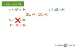 Comparing Equations and Inequalities Using a Venn Diagram Instructional Video