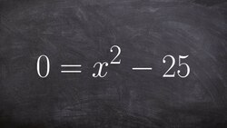 Solve by factoring when a difference of two squares Instructional Video