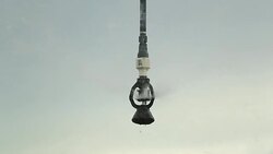 Pivot irrigation system. 120fps slow-motion close-up of pivot sprinkler system irrigating crops. Irrigation pivot system watering agriculture field Stock Footage