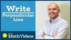 Master Writing the equation of a line perpendicular to another equation through a given point Instructional Video
