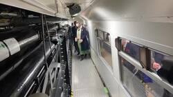 Charles inspects new green trains as time in Glasgow draws to close News Clip