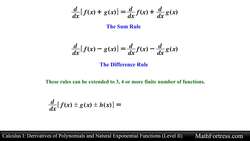 Calculus I: Derivatives of Polynomials and Natural Exponential Functions (Level 2 of 3) Instructional Video