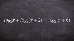 Solving logarithmic equations with extraneous solution Instructional Video