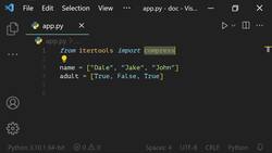 The Ultimate Guide to Python Programming With Python 3.10 - compress() Instructional Video
