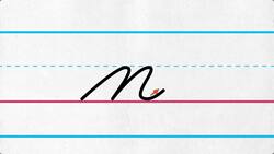 Lowercase Cursive Letter n Instructional Video