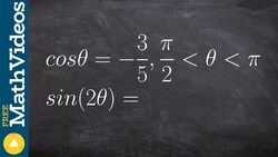 Given a triangle evaluate the double angle Instructional Video