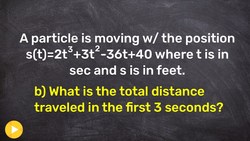 How to find the total distance traveled of a particle Instructional Video