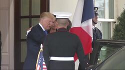 Tapping Trump's thigh, Macron appears to seek to defuse tensions Instructional Video