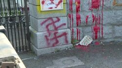 CLEAN : Protesters outside Russian embassy in Dublin react to expulsion of four Russian diplomats News Clip