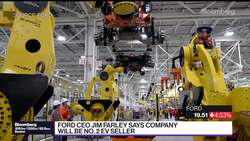 Ford CEO Farley on EV Production, Chip Shortage, Tesla News Clip