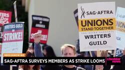 SAG-AFTRA Actors Prepare for Possible Strike News Clip