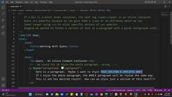 The Art of Doing - Web Development for Beginners - Inline Containers with span Tags Instructional Video