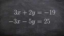 Solving a System of Equations by Elimination with Adding Instructional Video