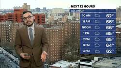 Mild conditions with overcast and a stray shower in New York City News Clip