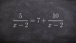 Solving a rational equation when the LCD is a binomial expression Instructional Video