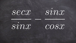 Pc Unit 4 How to subtract two rational trigonometric expressions Instructional Video