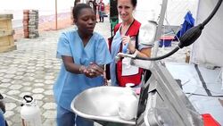 CLEAN: Haiti: Red Cross sets up new cholera center News Clip