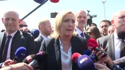 CLEAN : French elections: Le Pen campaigns in Somme region, day after debate News Clip