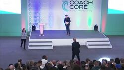 The Duke and Duchess of Sussex hand out awards at Coach Core event News Clip