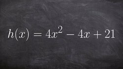 Find the vertex and x intercepts of a quadratic Instructional Video