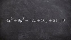 Graph the ellipse by completing the square to write in standard form Instructional Video