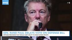 Sen. Rand Paul Delays Vote On Defense Bill News Clip