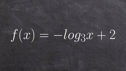 Learn to graph a logarithmic equation and find the x intercept Instructional Video