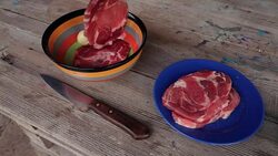 Preparing a steak - Stock VIdeo Stock Footage