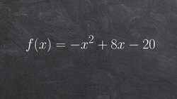 Factoring out a negative 1 to complete the square and graph your parabola Instructional Video
