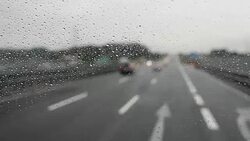 Driving during rain Stock Footage