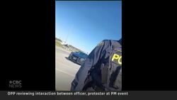 OPP officer appears to share security info with protester at Trudeau event News Clip