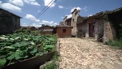 Buildings and lifestyles in Yiqian Old town, Guangchang County Stock Footage