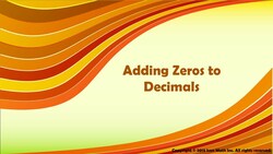 Adding Zeros to Decimals Instructional Video